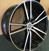 20" VELOCITY VW20R-M Wheel 🌟 20X8.5 +35 5X112 🌟 C.B 66.6 Black & Machined Rim **WITH RIVETS**